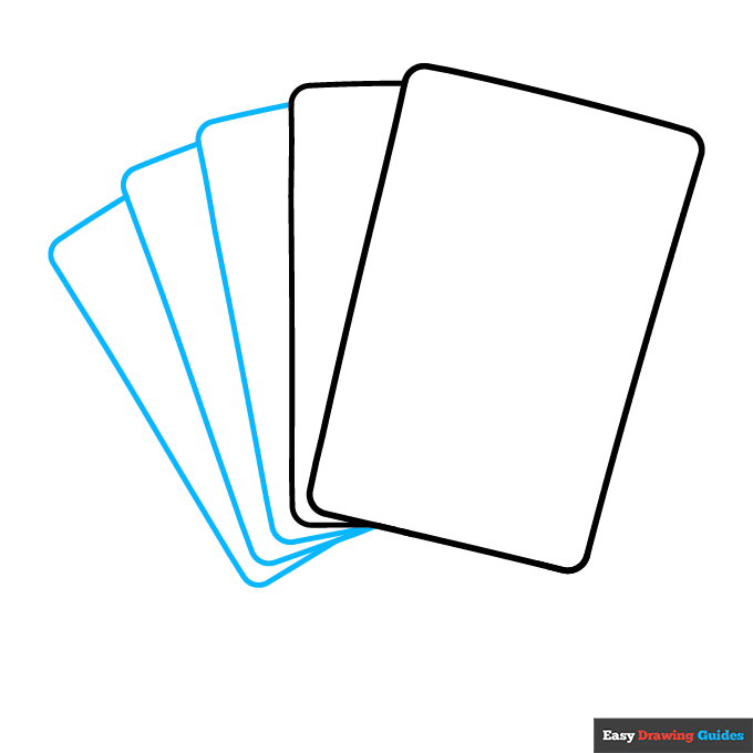 Playing Card step-by-step drawing tutorial: step 2