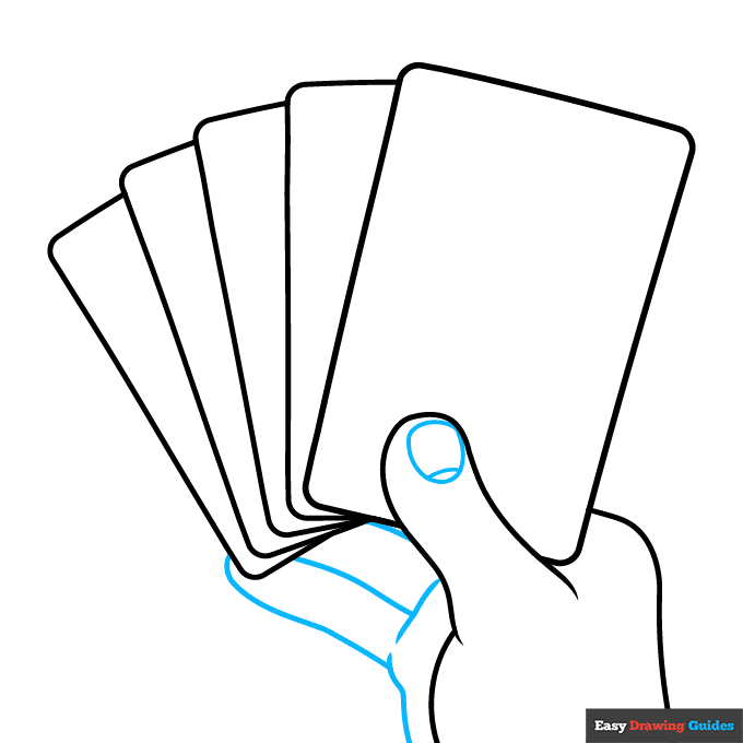 Playing Card step-by-step drawing tutorial: step 4