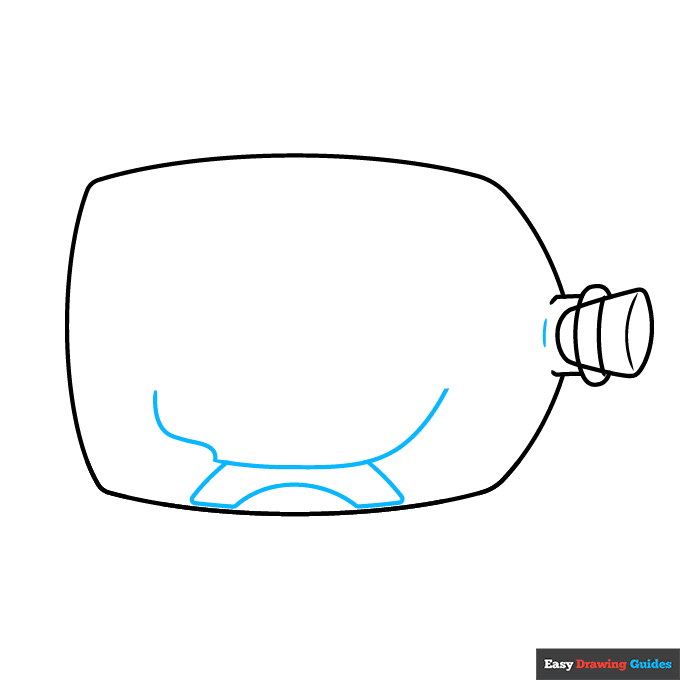 Ship in a Bottle step-by-step drawing tutorial: step 3