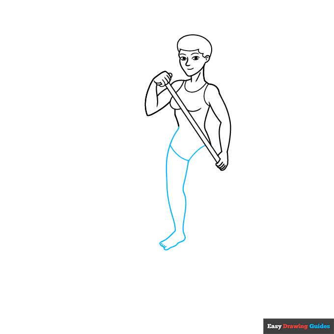 Stand Up Paddle Board step-by-step drawing tutorial: step 5