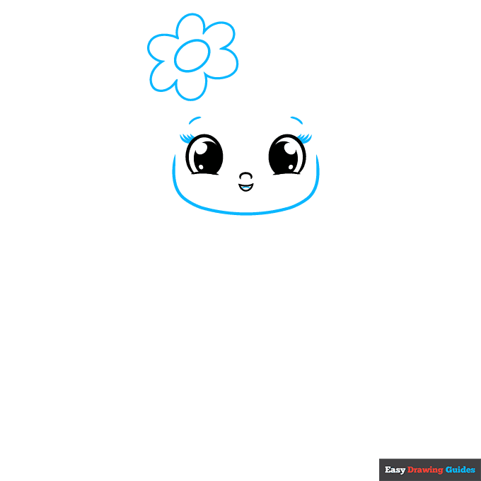 Easy Baby Girl step-by-step drawing tutorial: step 2