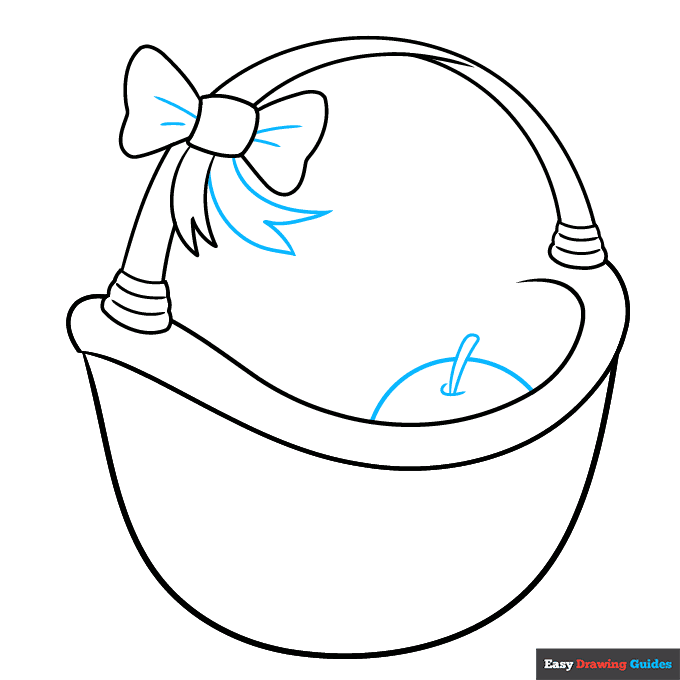 basket step-by-step drawing tutorial: step 4