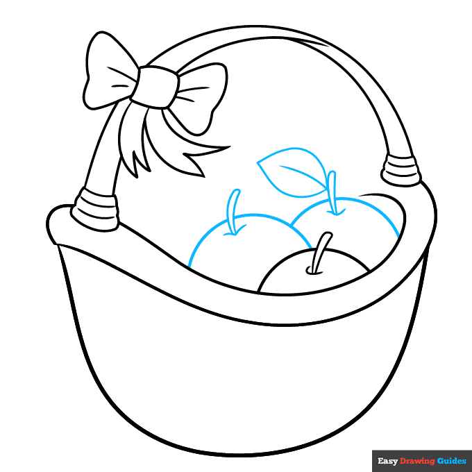basket step-by-step drawing tutorial: step 5