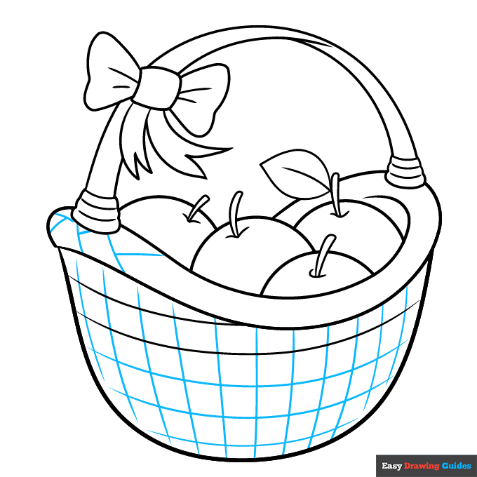 basket step-by-step drawing tutorial: step 7