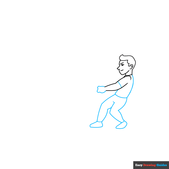 Tug of War step-by-step drawing tutorial: step 2