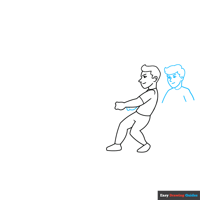 Tug of War step-by-step drawing tutorial: step 3