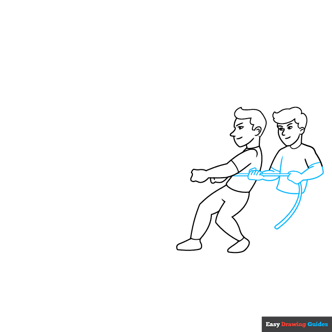 Tug of War step-by-step drawing tutorial: step 4