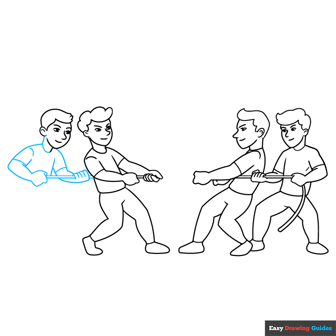 Tug of War step-by-step drawing tutorial: step 8