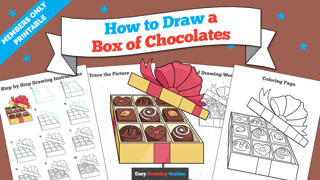 How to Draw a Box of Chocolates Pinterest Image