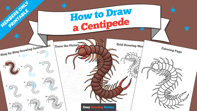 How to Draw a Centipede Printable Thumbnail