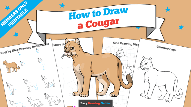 How to Draw a Cougar Printable Thumbnail