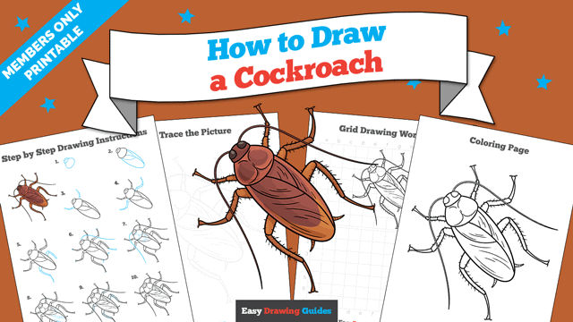 How to Draw a Cockroach PrintableThumbnail