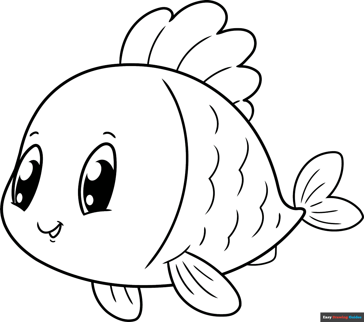 Free printable Cute Fish coloring page
