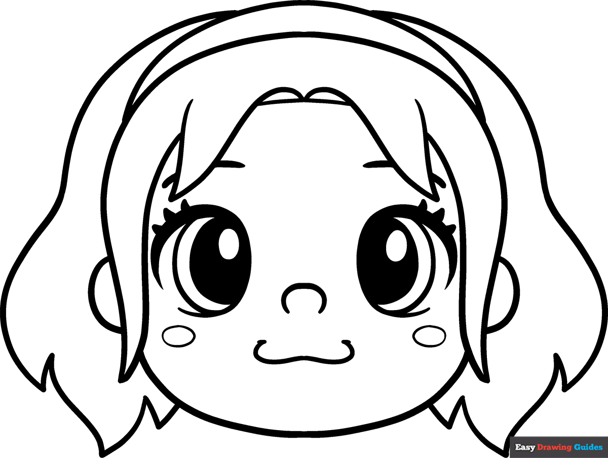 Free printable cute face coloring page