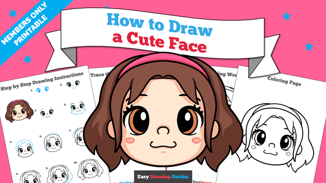How to Draw a Cute Face Printable Thumbnail Image