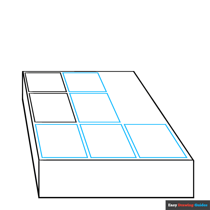 Box of Chocolates step-by-step drawing tutorial: step 2