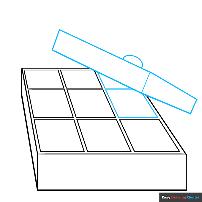 Box of Chocolates step-by-step drawing tutorial: step 3