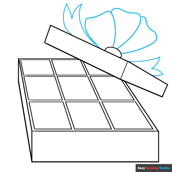 Box of Chocolates step-by-step drawing tutorial: step 4