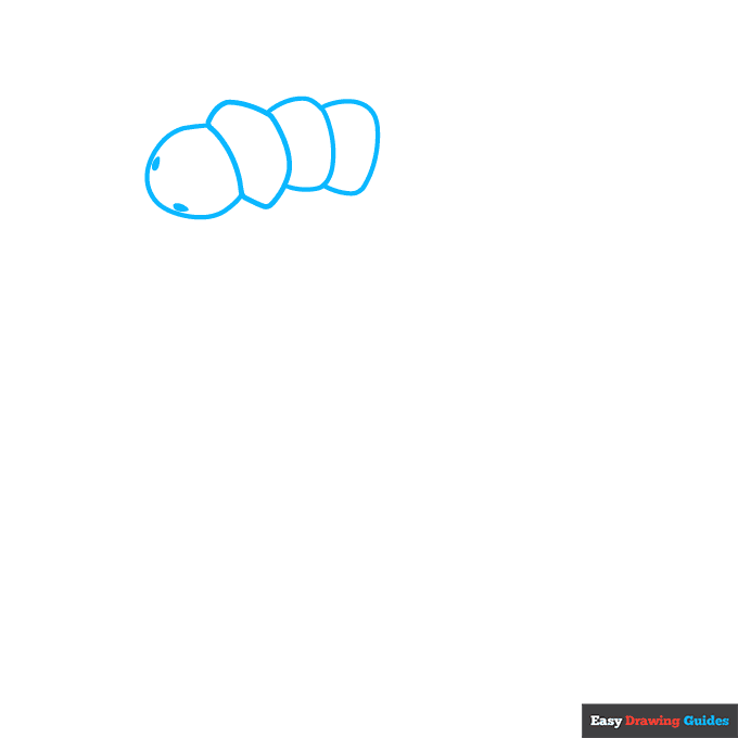 Centipede step-by-step drawing tutorial: step 1