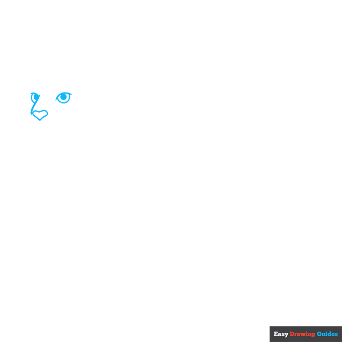 Cougar step-by-step drawing tutorial: step 1