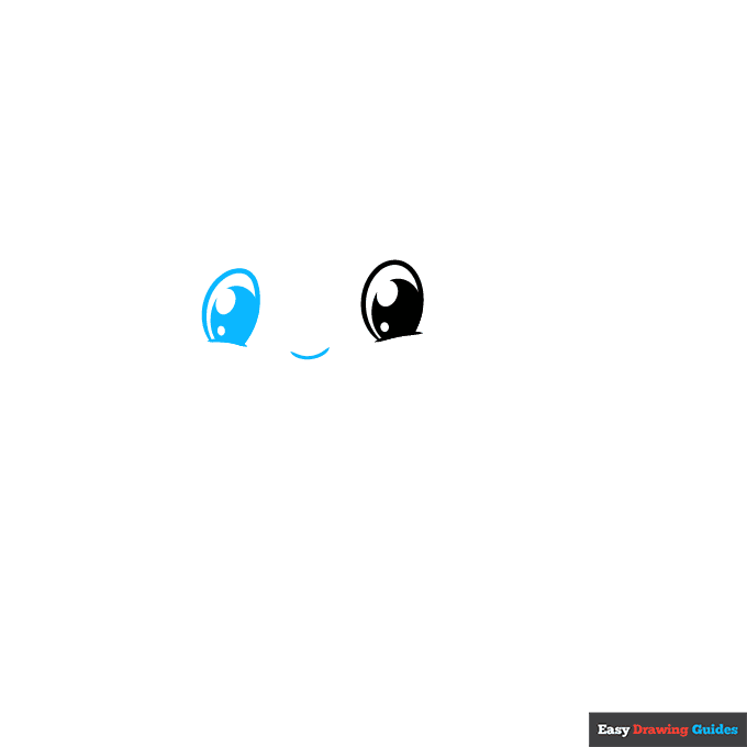 Cute Bee step-by-step drawing tutorial: step 2