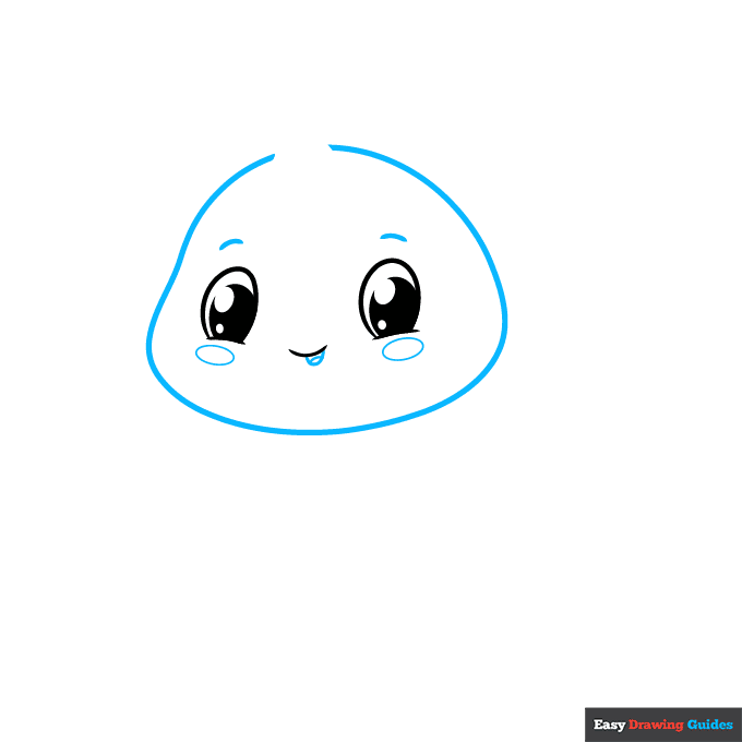 Cute Bee step-by-step drawing tutorial: step 3