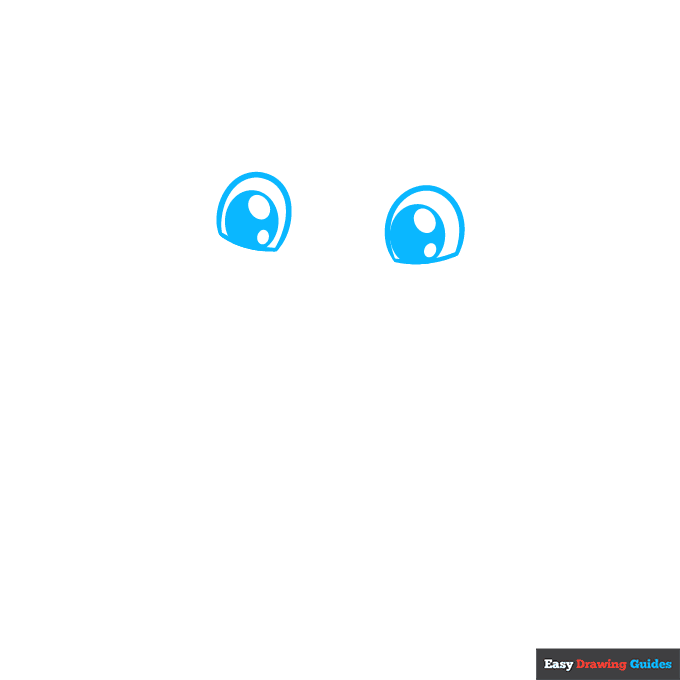 Cute Cat step-by-step drawing tutorial: step 1
