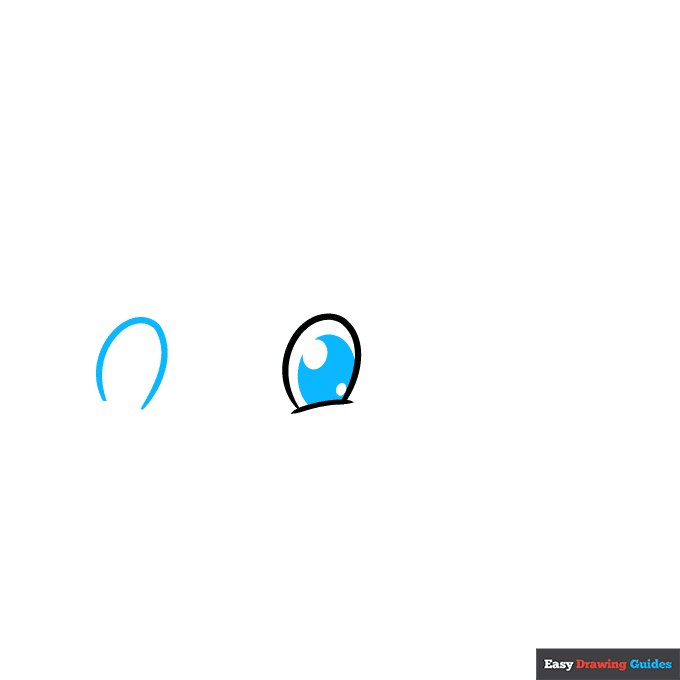 Easy Cute Dolphin step-by-step drawing tutorial: step 2