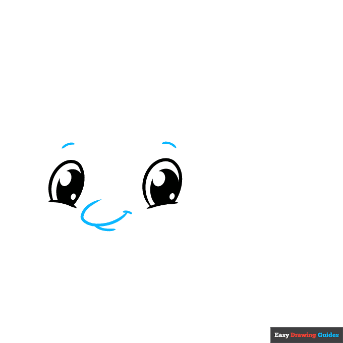 Easy Cute Dolphin step-by-step drawing tutorial: step 4