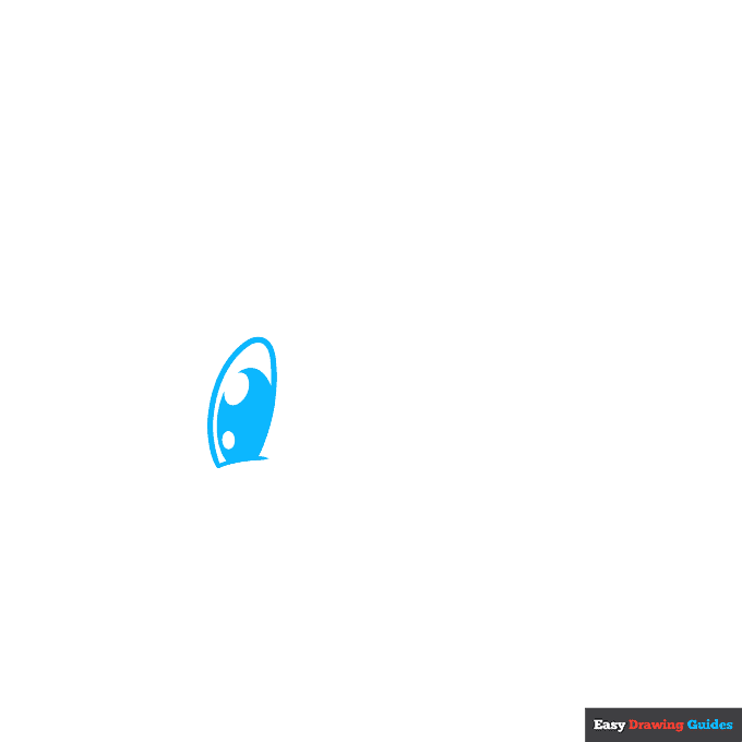 Cute Fish step-by-step drawing tutorial: step 1