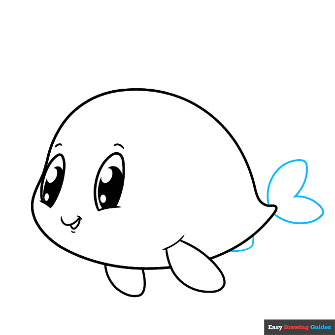 Cute Fish step-by-step drawing tutorial: step 6