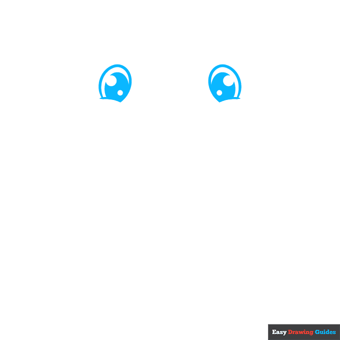 Cute Frog step-by-step drawing tutorial: step 1