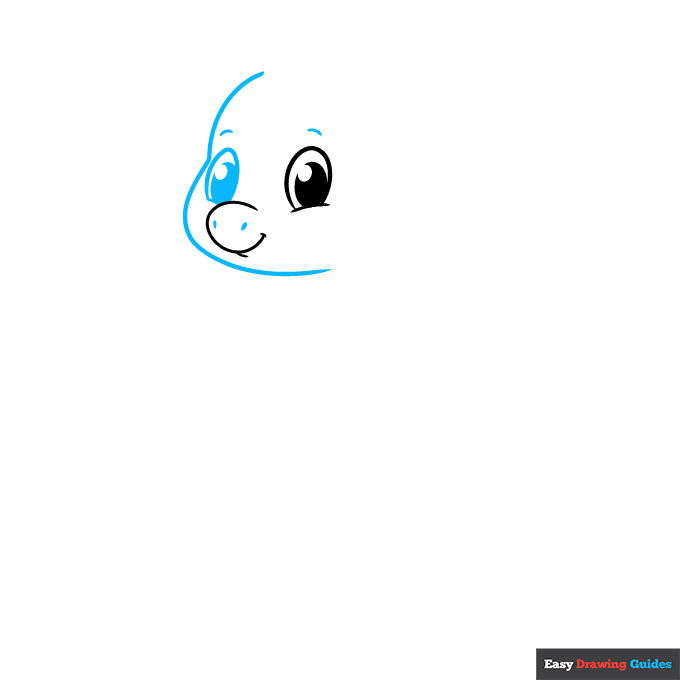 Cute Giraffe step-by-step drawing tutorial: step 2