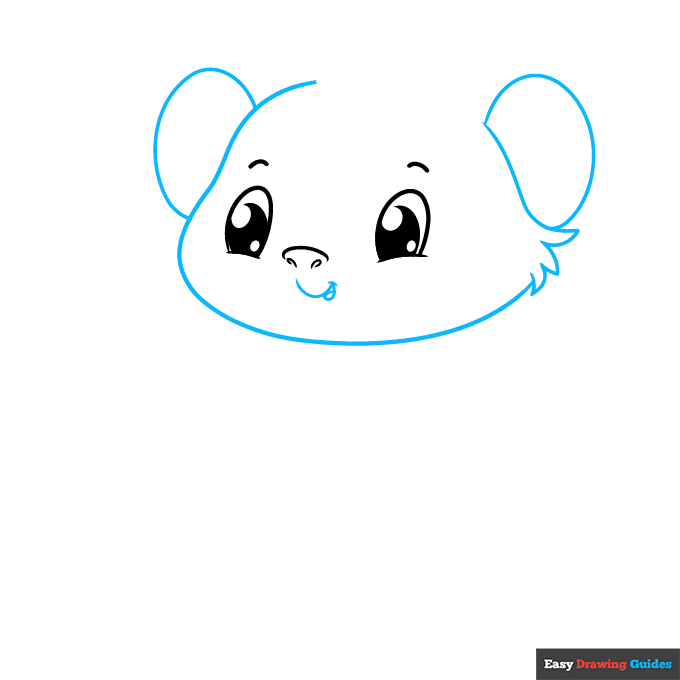 Cute Monkey step-by-step drawing tutorial: step 2
