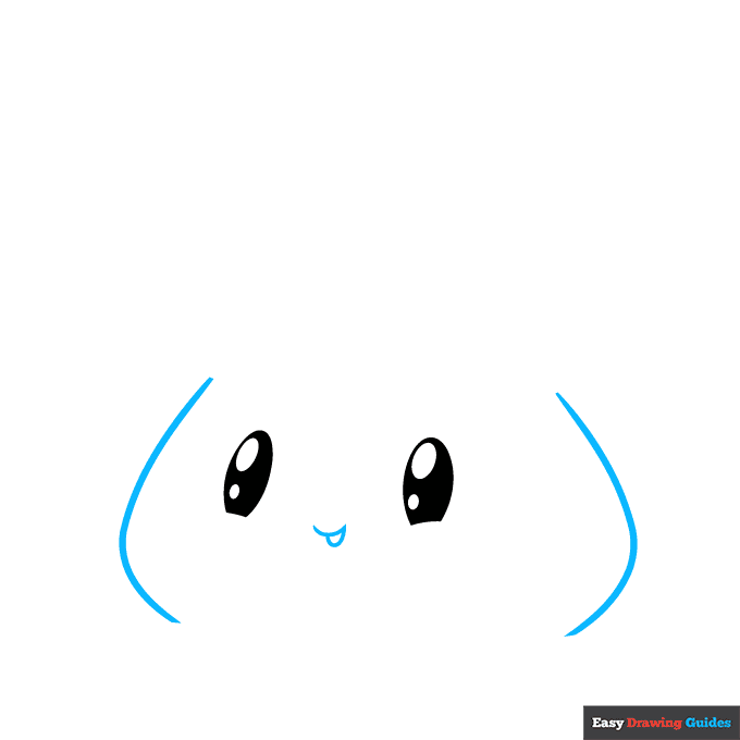 Cute Mushroom step-by-step drawing tutorial: step 2