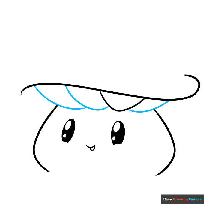 Cute Mushroom step-by-step drawing tutorial: step 4