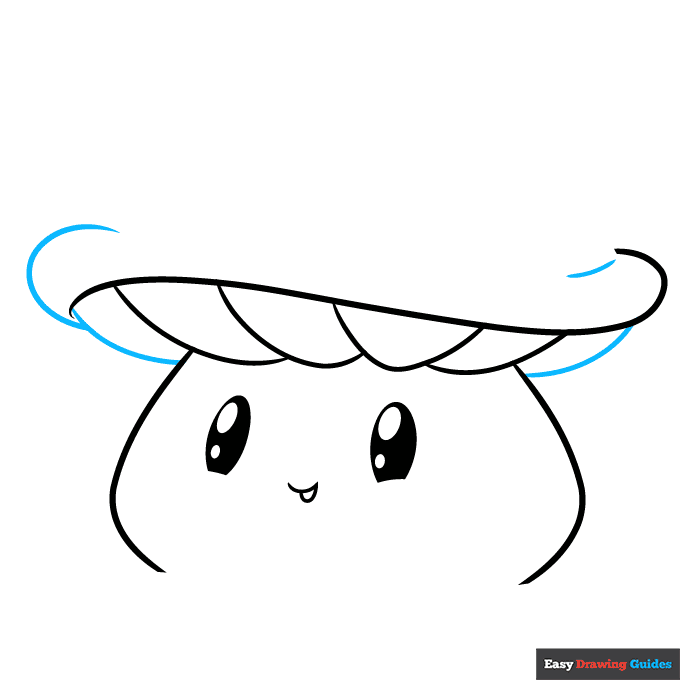 Cute Mushroom step-by-step drawing tutorial: step 5