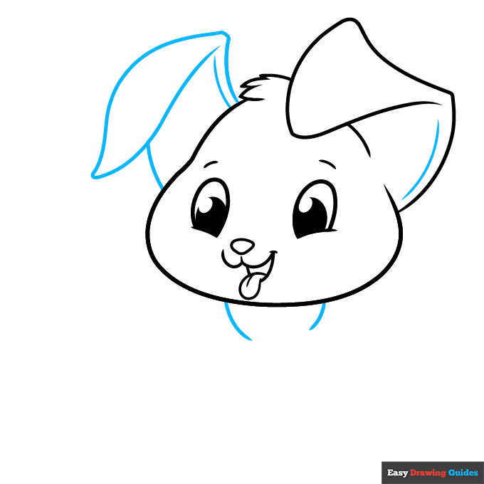 Cute Puppy step-by-step drawing tutorial: step 4