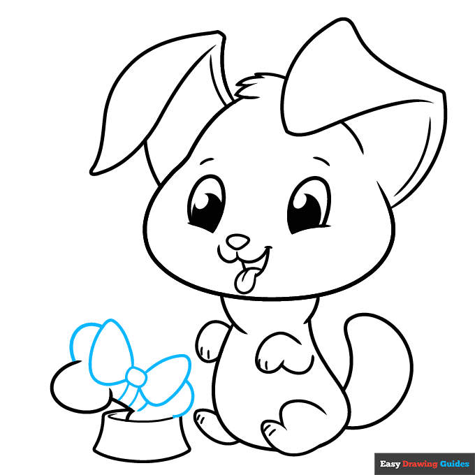 Cute Puppy step-by-step drawing tutorial: step 8