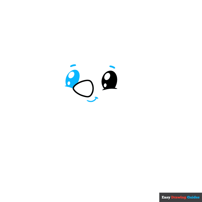 Cute Snowman step-by-step drawing tutorial: step 2