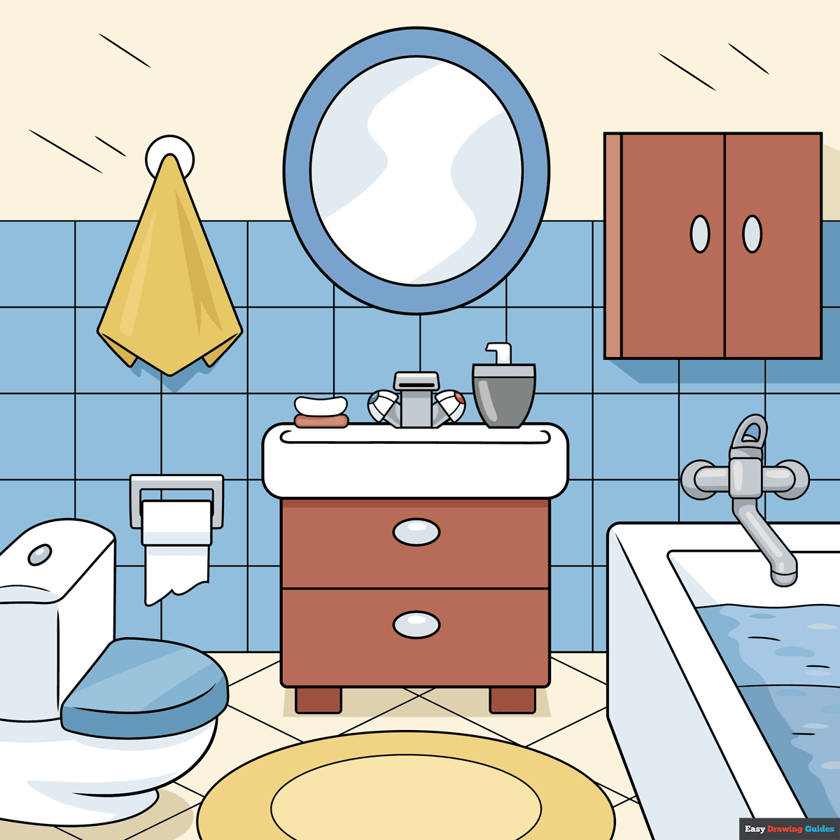 How to Draw a Bathroom Featured Image