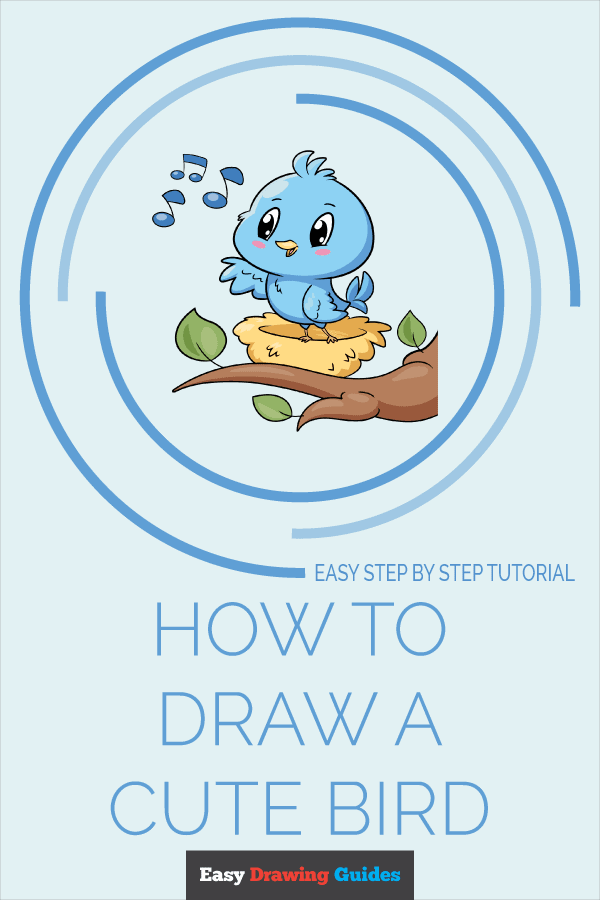 How to Draw a Cute Bird Pinterest Image