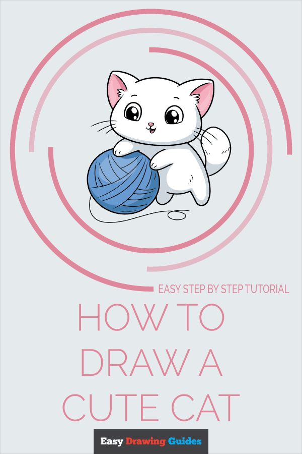 How to draw a Cute Cat Pinterest Image