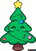 How to Draw a Cute Christmas Tree