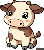 How to Draw a Cute Cow