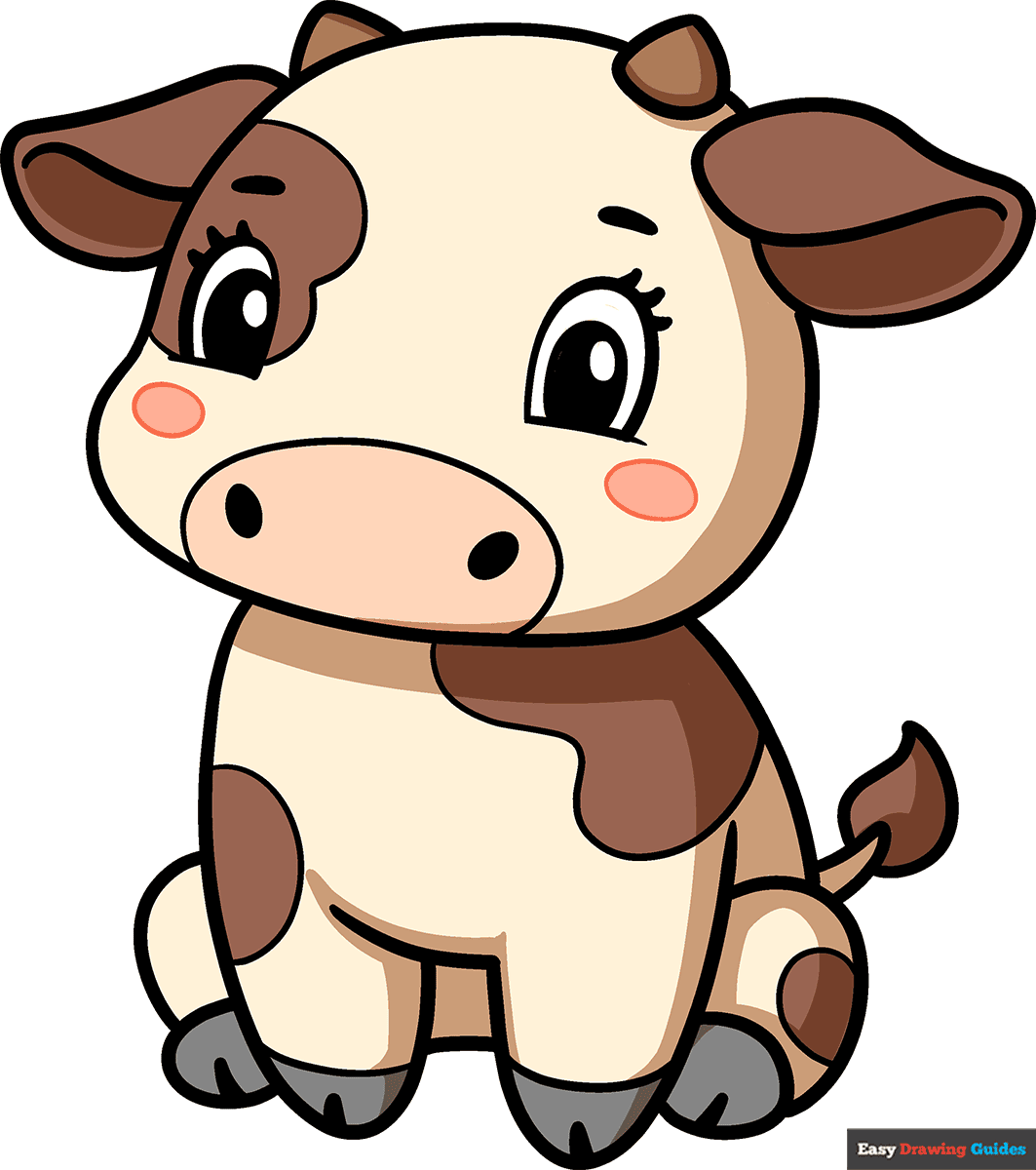 How to Draw a Cute Cow Featured Image