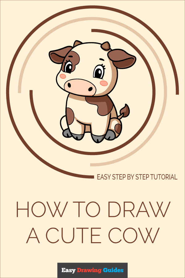 How to Draw a Cute Cow Pinterest Image