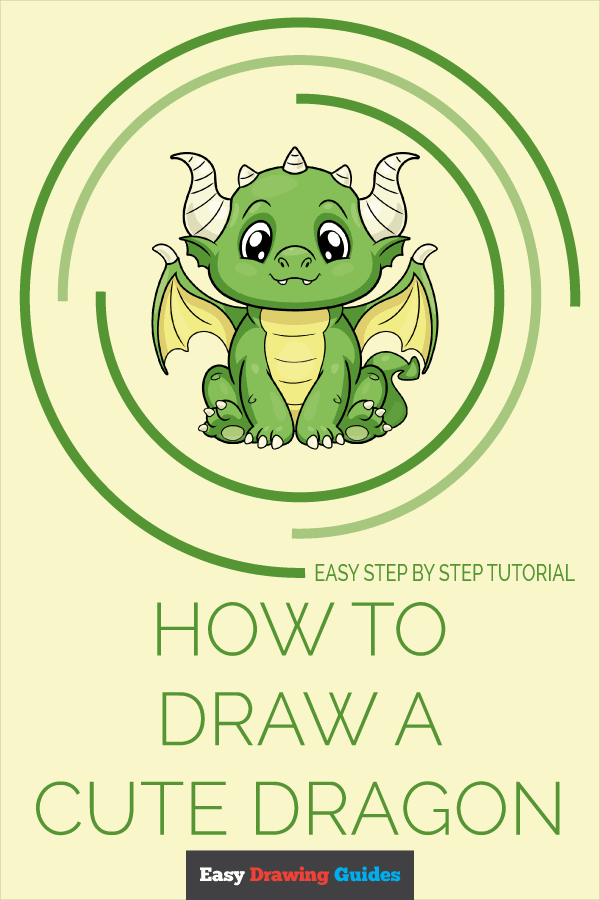 How to Draw a Cute Dragon Pinterest Image