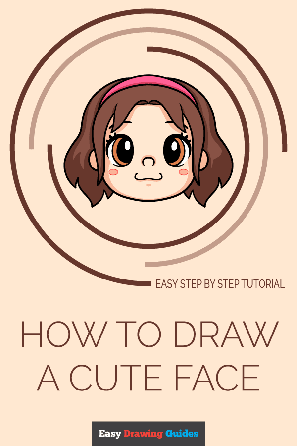 How to Draw a Cute Face Pinterest Image