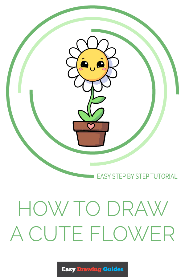 How to Draw a Cute Flower Pinterest Image